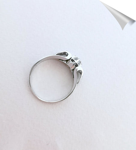 Bague 55 Bague ancienne diamants platine et or gris 58 Facettes AA 1546