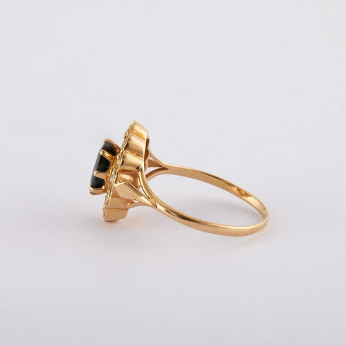 Bague 59 Bague Marguerite Saphir et Diamants 58 Facettes JE505