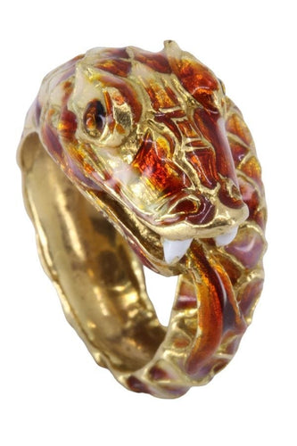 Bague 50 BAGUE SERPENT ÉMAILLÉE 58 Facettes 068591