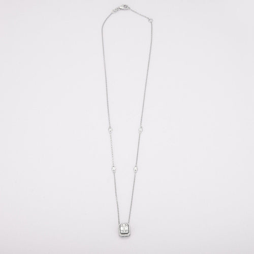 Collier Collier en or blanc et diamants 58 Facettes