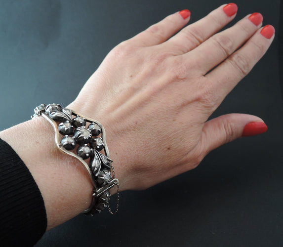 Bracelet Bracelet Argent Diamants Taillés En Rose 58 Facettes 349913