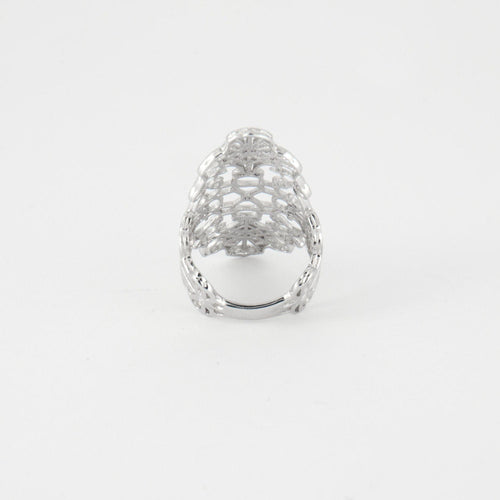 Bague 53.5 Bague dentelle or blanc 58 Facettes
