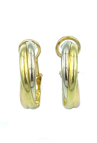 Boucles d'oreilles CARTIER - Paire de Boucles d’Oreilles Trinity 3 ors 58 Facettes