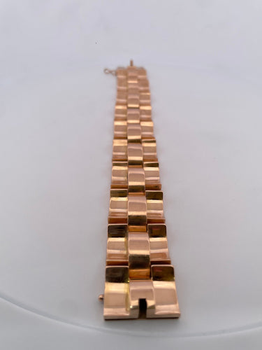 Bracelet Bracelet Tank en or jaune 58 Facettes