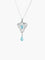 Pendentif Pendentif sur chaîne Art Déco Aigues-marines 58 Facettes