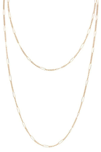 Collier CHAINE MAILLE FIGARO ALTERNÉE 58 Facettes 068701