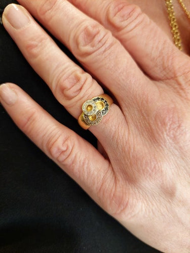 Bague 53 BAGUE MODERNE DIAMANTS 58 Facettes 075281