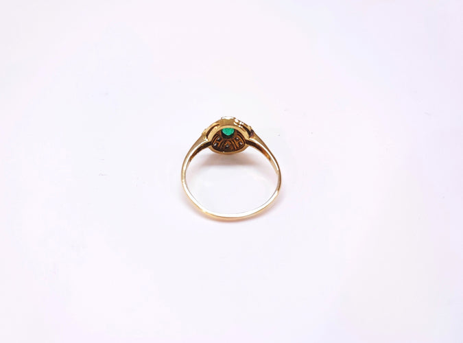 Bague 58 Bague émeraude et diamants 58 Facettes RA-615/8