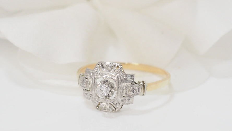 Bague 53 Bague Art Déco Diamant 58 Facettes 32202