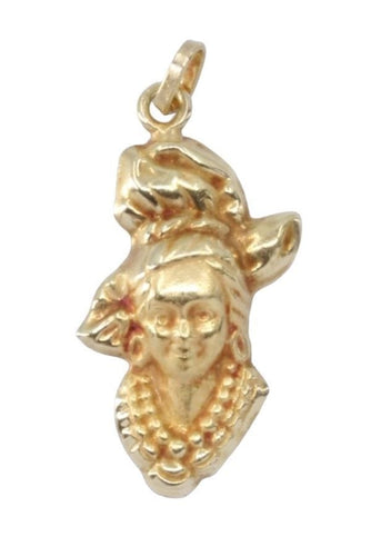 Pendentif PENDENTIF VISAGE FEMME CRÉOLE 58 Facettes 074251