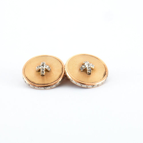 Boutons de manchette Parure d'habit Diamants Or et Platine 58 Facettes