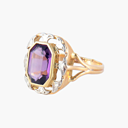 Bague 52 Bague Pierre mauve 58 Facettes
