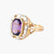 Bague 52 Bague Pierre mauve 58 Facettes