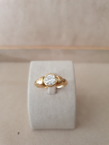 Bague Bague Or Jaune, 18 carats sertie d'un diamant 58 Facettes
