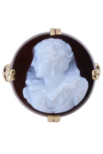Bague Bague Camée cornaline 58 Facettes 074701