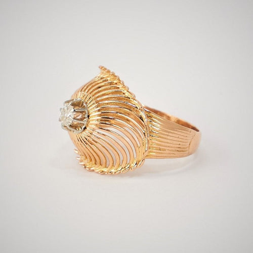 Bague Bague Tornade Or Jaune Diamant 58 Facettes LOT 3680