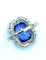 Bague Bague style Art-Deco or blanc, saphir et diamants 58 Facettes