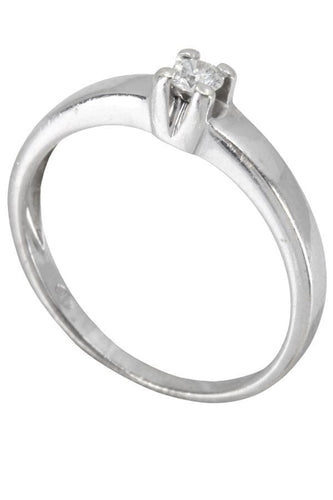 Bague SOLITAIRE MODERNE DIAMANT 0.10 CARAT 58 Facettes 050911