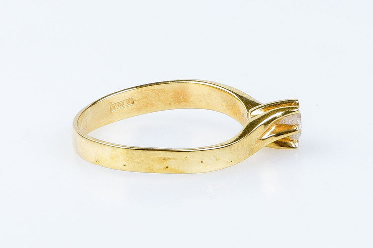 Bague 54 Bague solitaire 0.18ct en or massif 58 Facettes 111.26851-B5