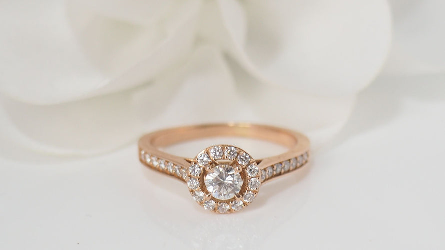 Bague 52 Bague Solitaire En Or Rose Et Diamants 58 Facettes 31748