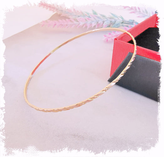 Bracelet Bracelet Jonc ciselé Or Rose 58 Facettes AA 1493