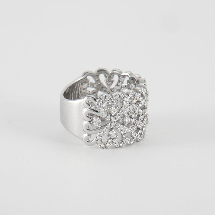 Bague 53 Bague en Or Blanc & diamants 58 Facettes