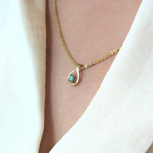 Pendentif Pendentif or jaune et émeraude 58 Facettes 27242