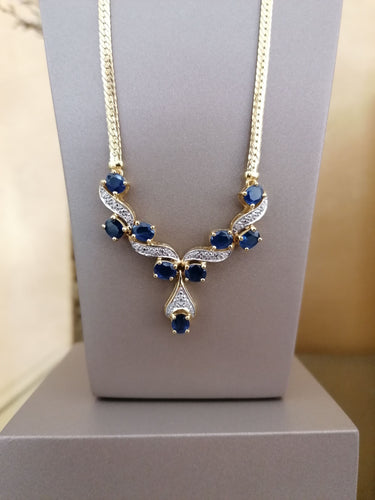 Collier Collier saphirs et diamants 58 Facettes