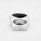 Bague 54 Bague en Or gris, Onyx 58 Facettes