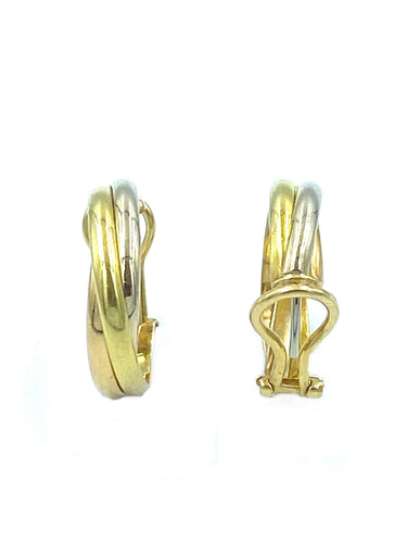 Boucles d'oreilles CARTIER - Paire de Boucles d’Oreilles Trinity 3 ors 58 Facettes