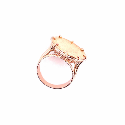 Bague 55 Bague pièce 10 francs Napoléon III 58 Facettes