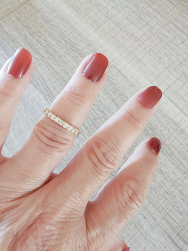 Bague Demi Alliance Diamants 0,45 ct Or Jaune 58 Facettes AA 1486