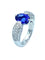 Bague Bague or blanc tanzanite et diamants 58 Facettes