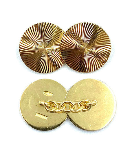 Boutons de manchette BVLGARI. Boutons de manchette or jaune 58 Facettes