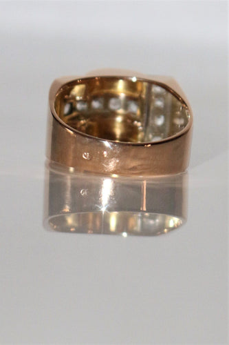 Bague diamant Bague Tank Or Jaune, Diamants 58 Facettes 467