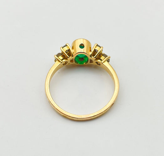 Bague 53 Bague Vintage Emeraude & diamants 58 Facettes
