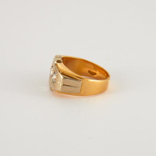 Bague 50 Bague Rétro 2 ors 3 Diamants 58 Facettes EL2-73