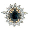 Bague 56 Bague Marguerite Saphir et Diamants 58 Facettes