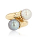 Bague 53 Bague duo perle blanche et perle grise diamants 58 Facettes 21-324-53