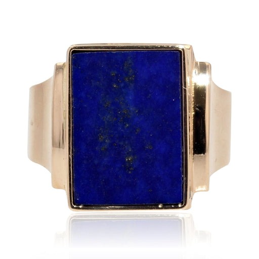 Bague 56 Chevalière vintage lapis lazuli et or 58 Facettes 21-178A-56