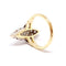 54 Bague marquise deux ors, diamants 58 Facettes