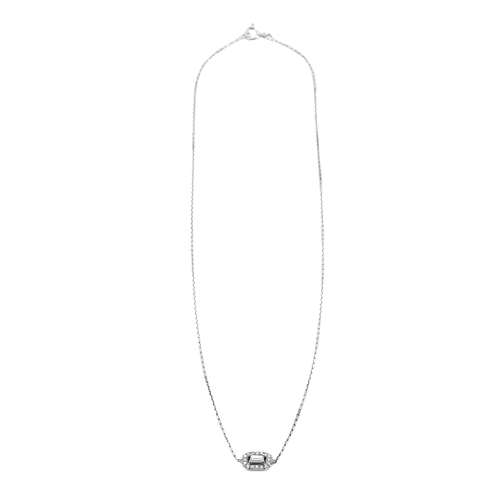 Collier Collier Or blanc Diamants 58 Facettes