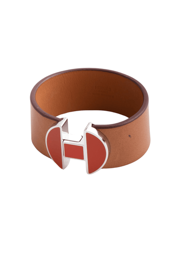 Bracelet Bracelet HERMES Manchette "2002" Cuir 58 Facettes 64426-60913