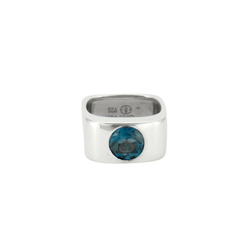 Bague 53 DINH VAN - Bague Argent Topaze bleue 58 Facettes 8463