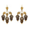 Boucles d'oreilles Boucles d'oreilles anciennes feuilles et glands cheveux 58 Facettes 19-072