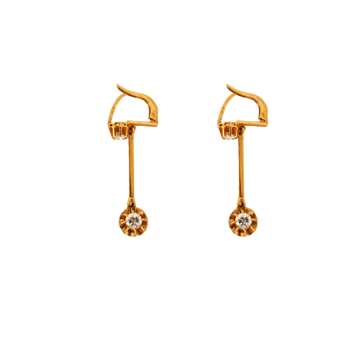 Boucles d'oreilles Boucles d'oreilles Or jaune Diamants 58 Facettes