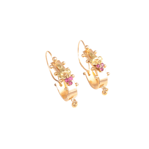 Boucles d'oreilles Paire de pendants "briquet", XIXème siècle 58 Facettes