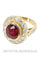 Bague 50 Bague rubis entourage diamants 58 Facettes 5471
