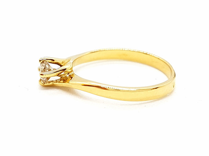 Bague 51 Bague Solitaire Or jaune Diamant 58 Facettes 06304CD