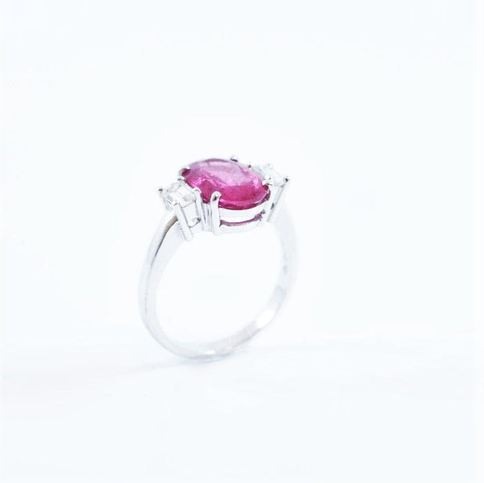 Bague Bague tourmaline or blanc 18K 58 Facettes